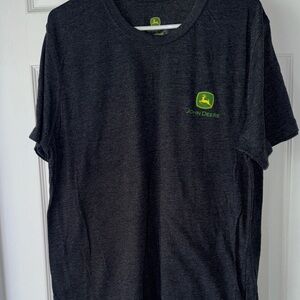 John Deere Charcoal Gray Tee with Logo